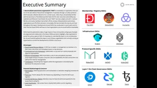 Decentralized Autonomous Organizations (DAOs)