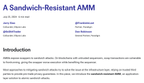 Sandwich Resistant AMM